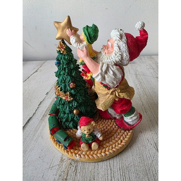Cheryl ann vintage Santa star tree train statue figurine Xmas decor toys elf - Picture 6 of 9
